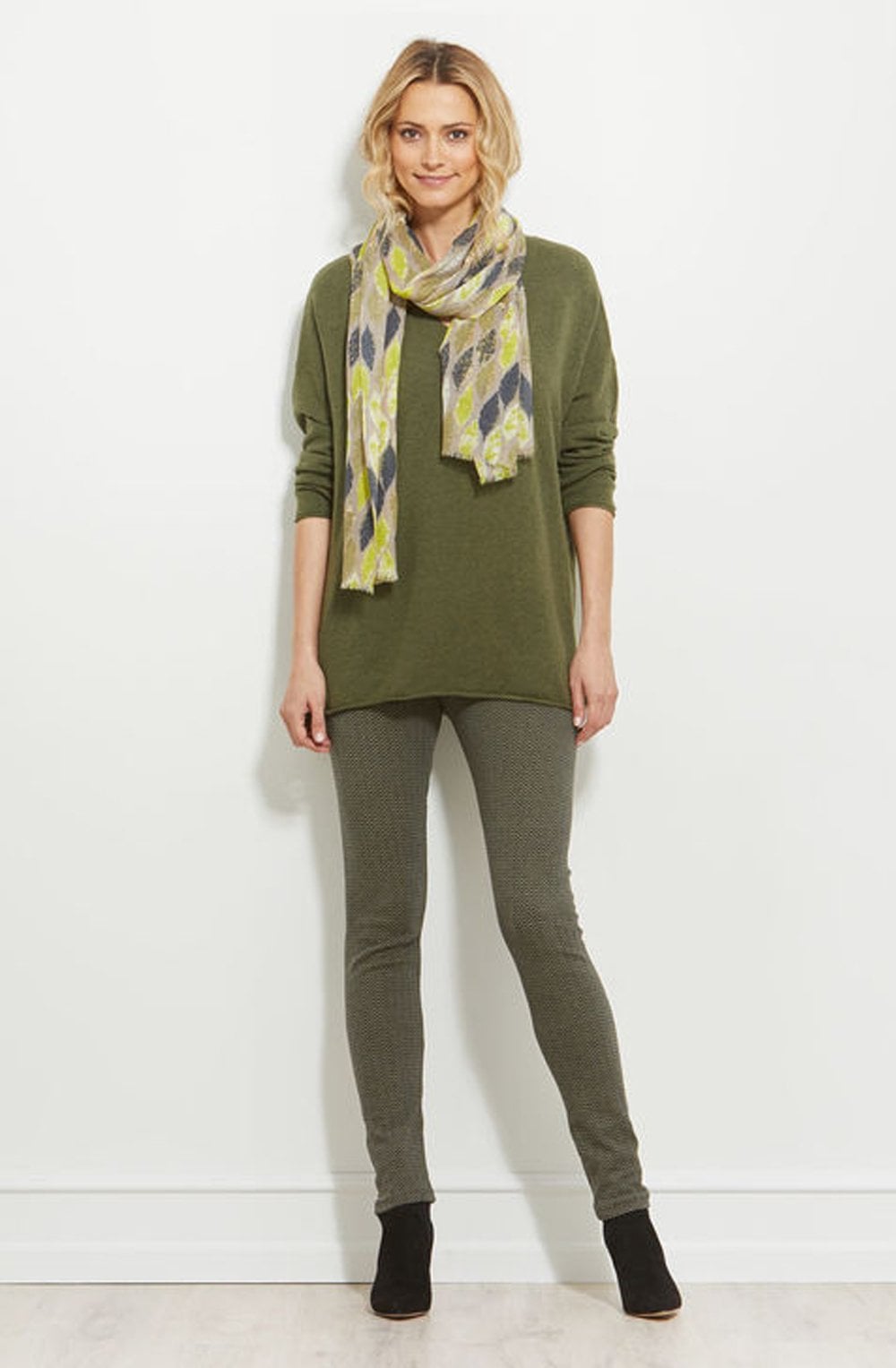 Antonia Leaf Print Scarf