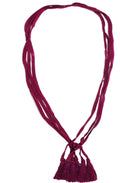 Anya Claret Tassel Necklace