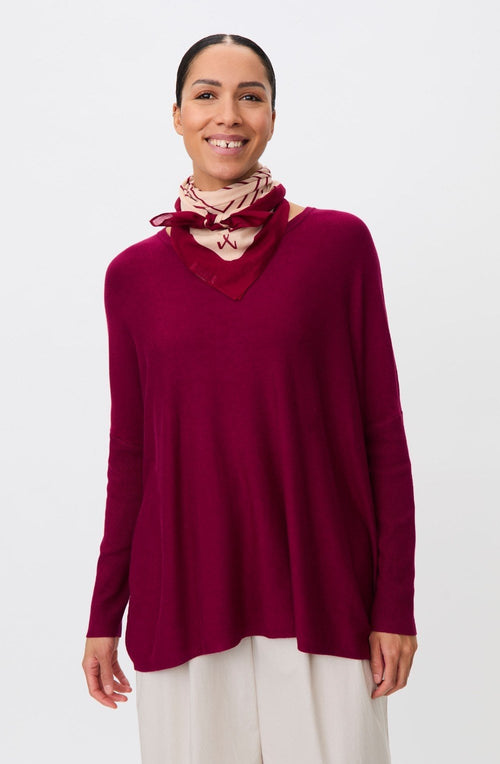 Ardelle Beet Red Square Scarf