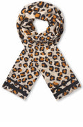 Aricka Cashew Animal Print Lightweight Scarf