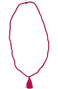 Ariel Pink Tassel Bead Necklace