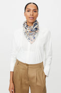 Aselora Fog Floral Cotton Scarf