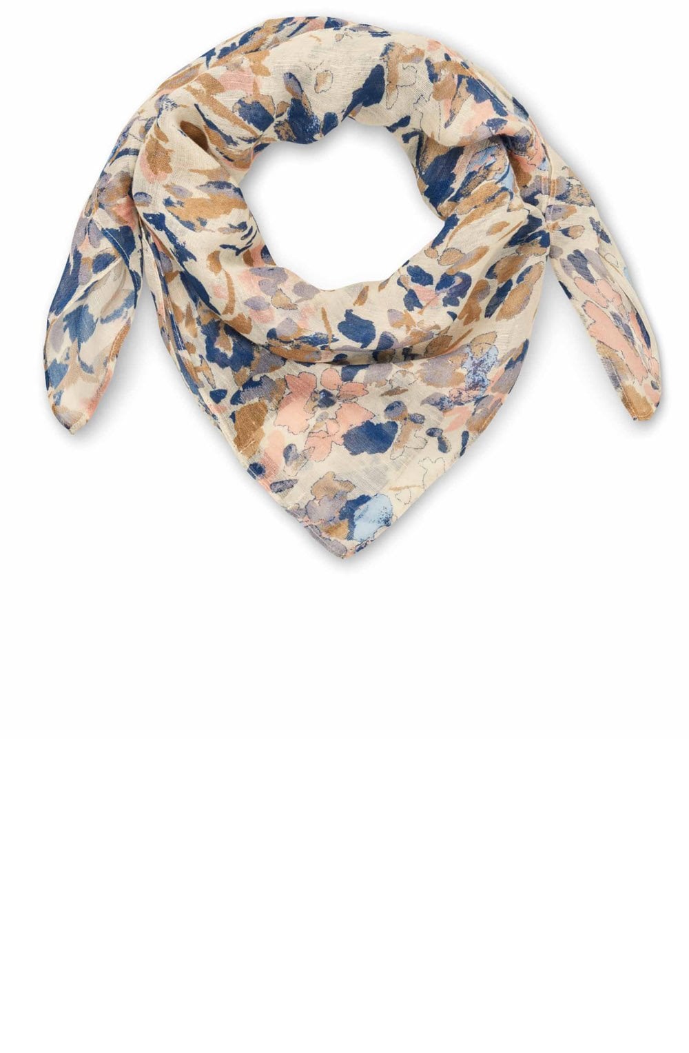 Aselora Fog Floral Cotton Scarf