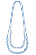 Aura Blue Glass Bead Necklace