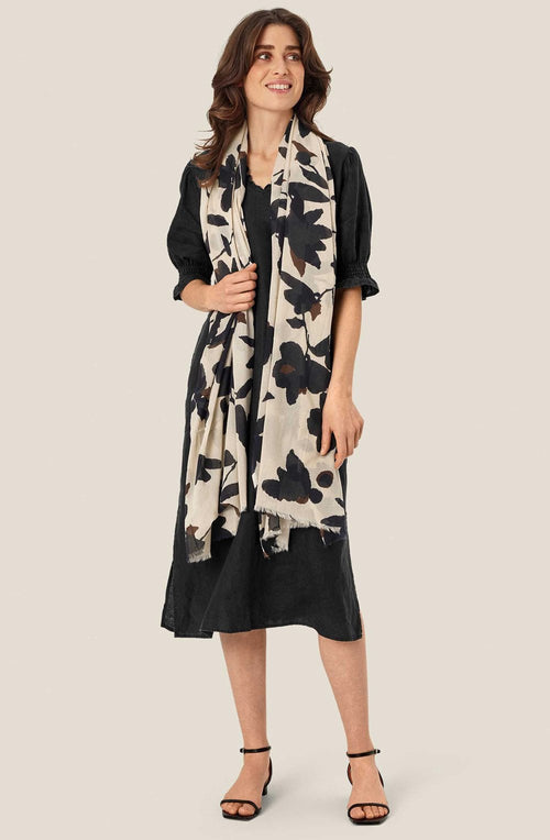 Aziza Chestnut Oversized Cotton Scarf