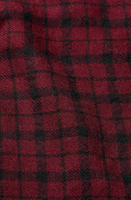 Azmira Tawny Port Checked Wool Scarf