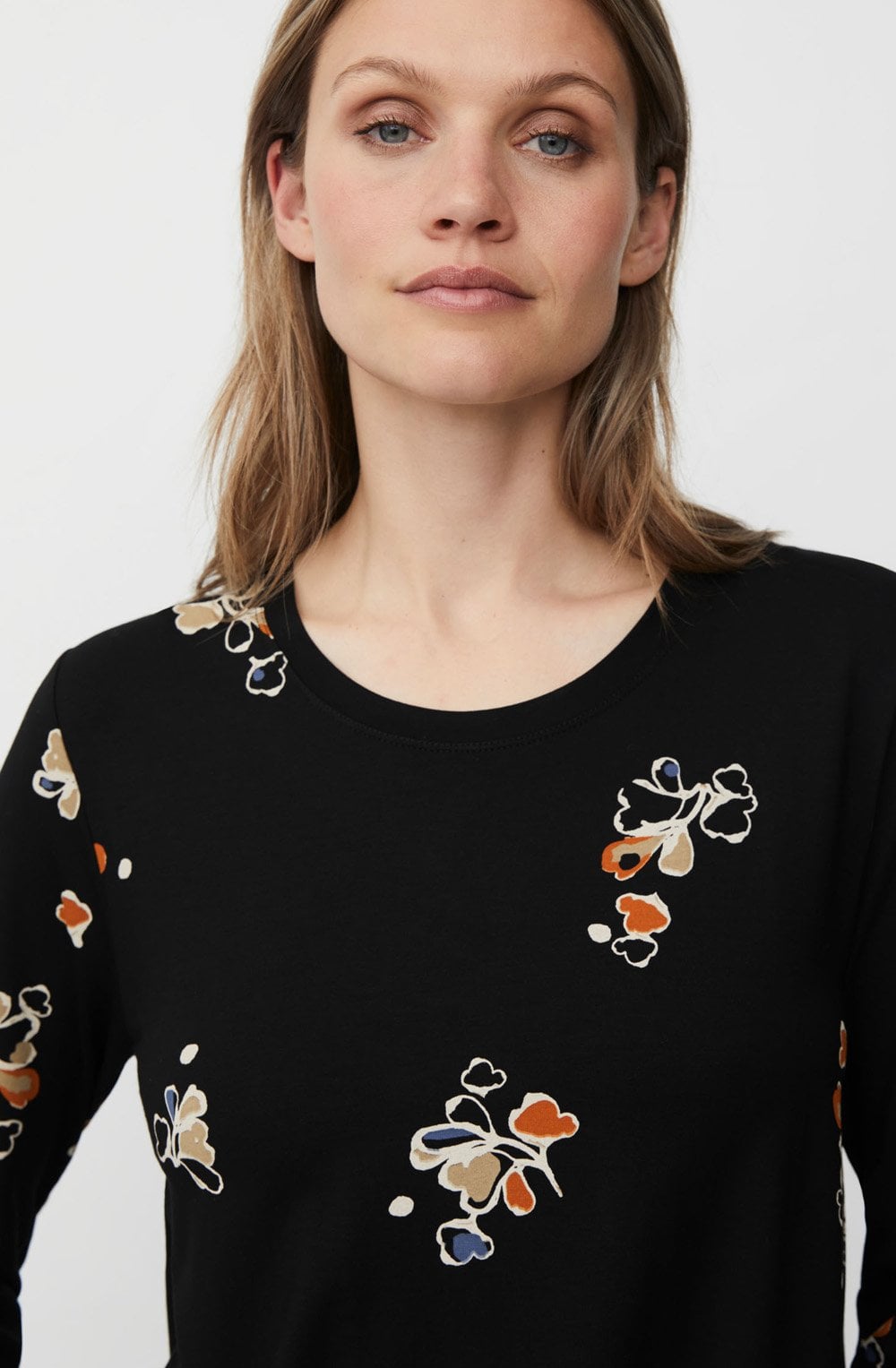 Badisna Autumnal Leaf Print Top