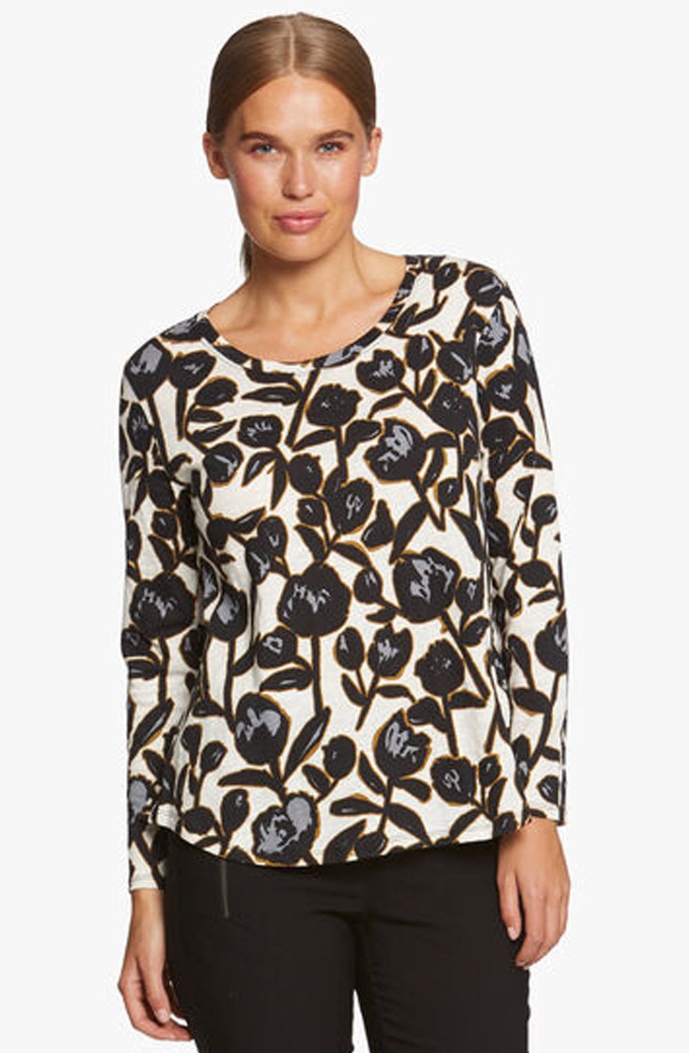 Badisna Bold Floral Print Top