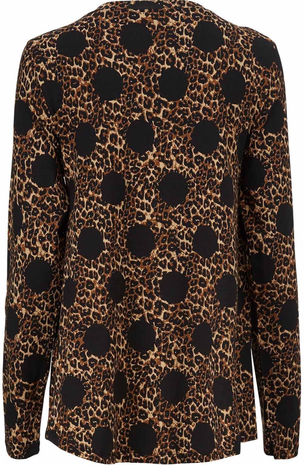 Badisna Monks Robe Leopard Print Top