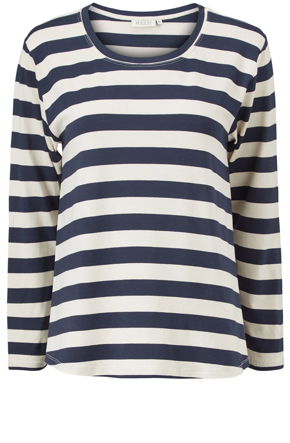 Badisna Navy and Cream Striped Top