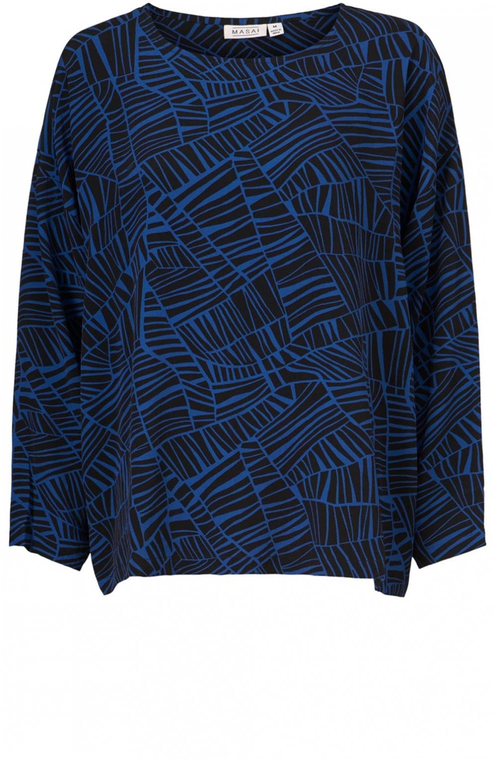 Bahati Blue Patterned Top