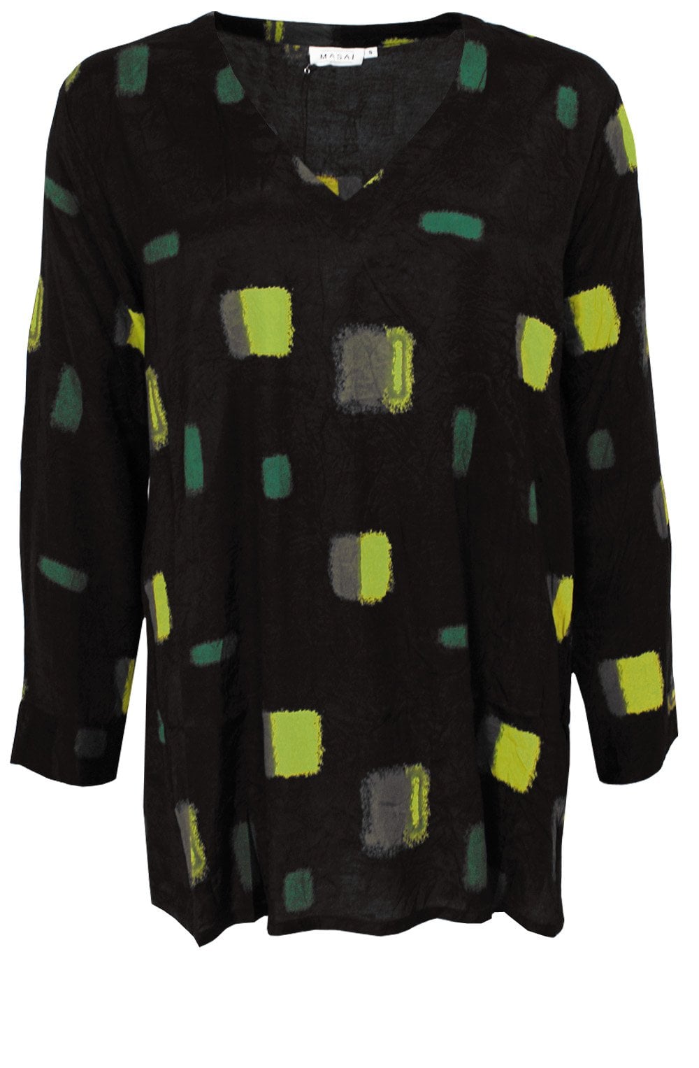 Banu Patterned Crinkle Top