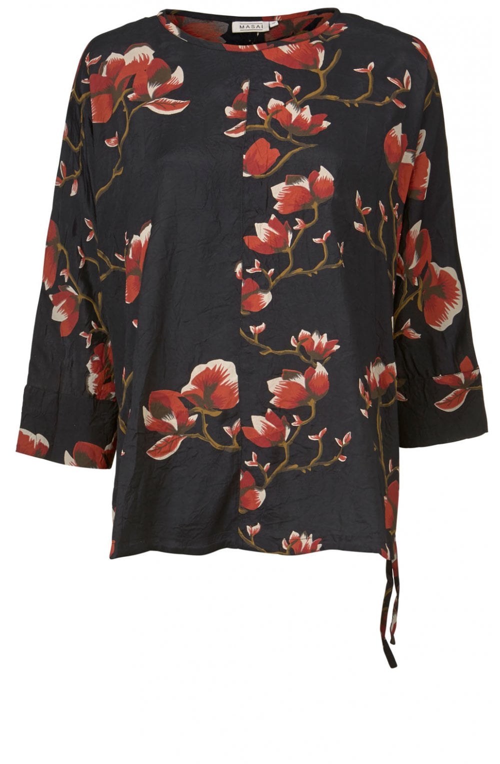 Banu red ochre patterned top