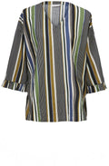 Barka Green Striped Top
