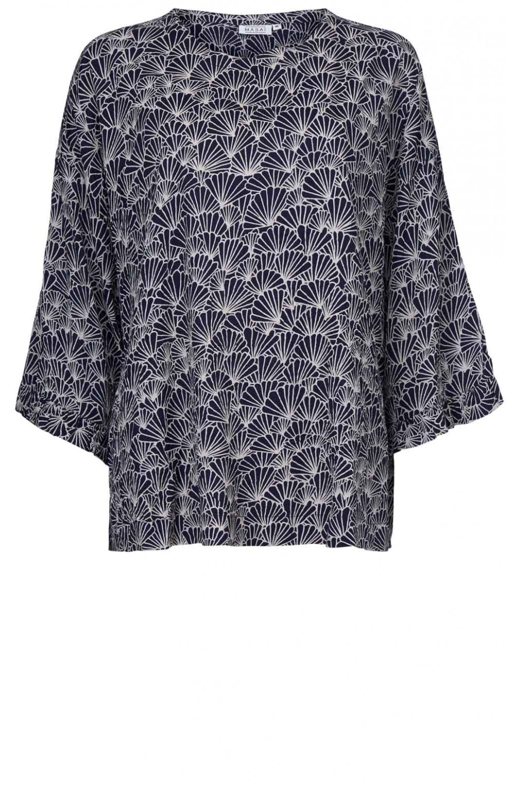 Barna Over Sized Shell Print Top