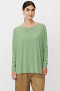 Barr Oversized Green Striped Top