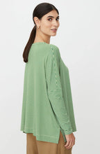 Barr Oversized Green Striped Top