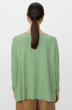 Barr Oversized Green Striped Top