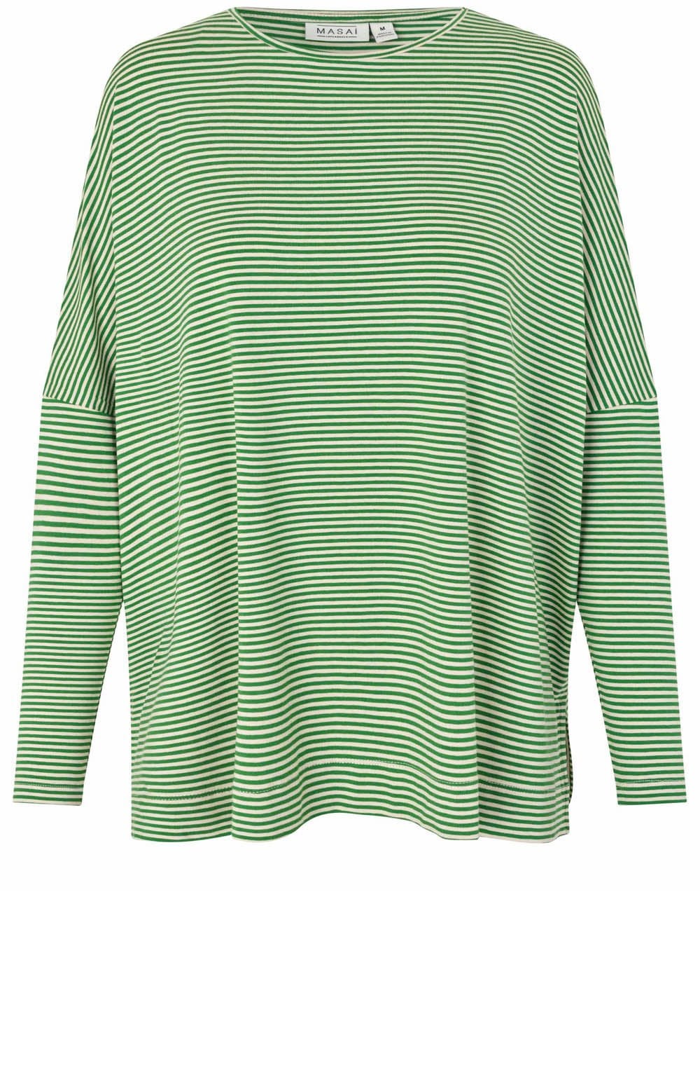 Barr Oversized Green Striped Top