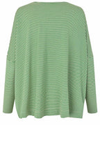 Barr Oversized Green Striped Top