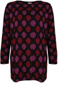 Basia Red & Pink Print Top