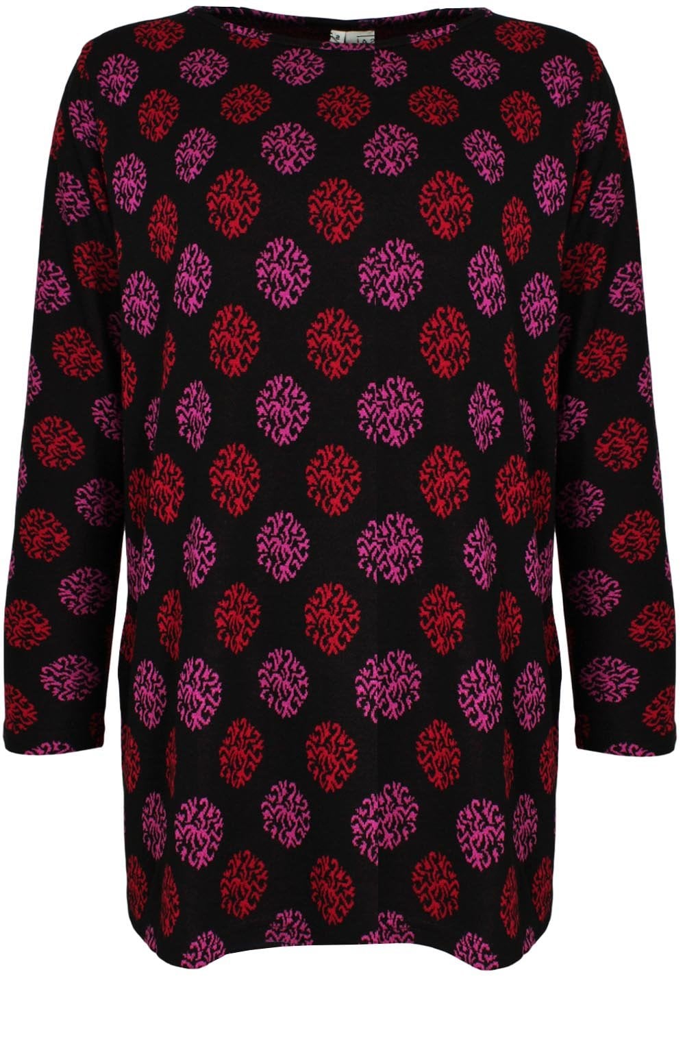 Basia Red & Pink Print Top