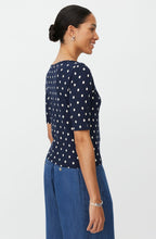 Bavessa Navy Blazer Polka Dot T Shirt