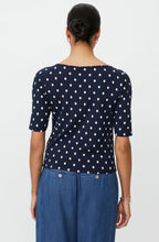 Bavessa Navy Blazer Polka Dot T Shirt