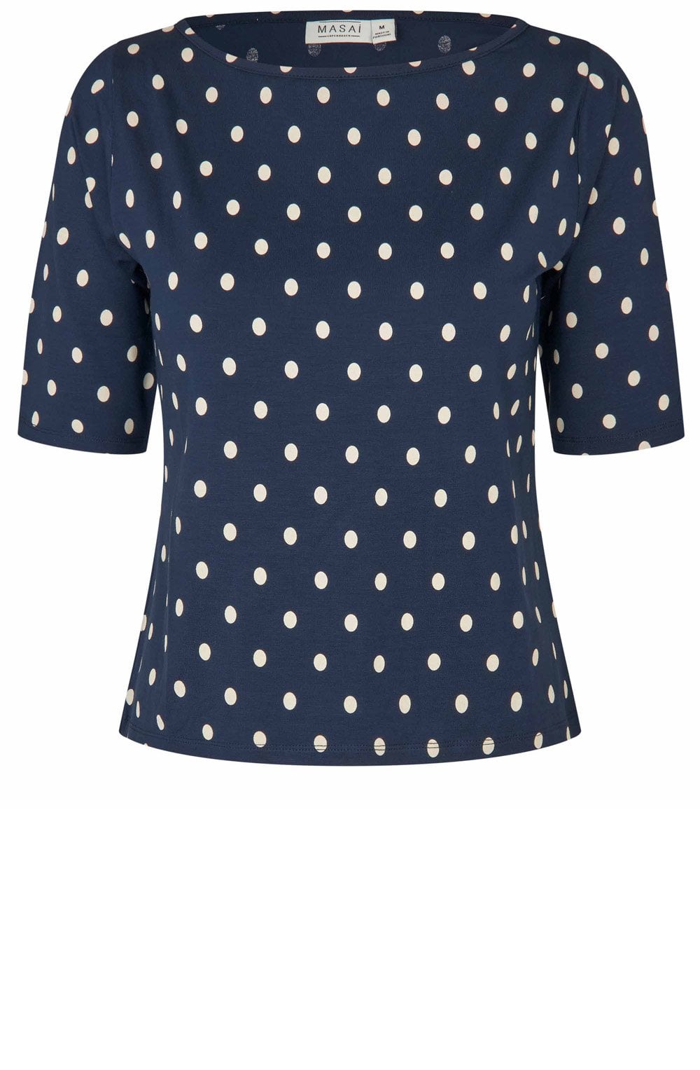 Bavessa Navy Blazer Polka Dot T Shirt
