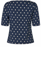 Bavessa Navy Blazer Polka Dot T Shirt