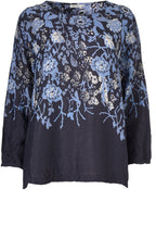 Beate Blue mix Floral Top