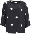 Becca Black White Polka Dot Top