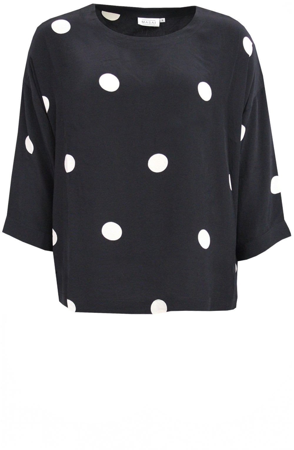 Becca Black White Polka Dot Top