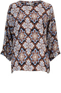 Becca Chestnut Medallion Pattern Top
