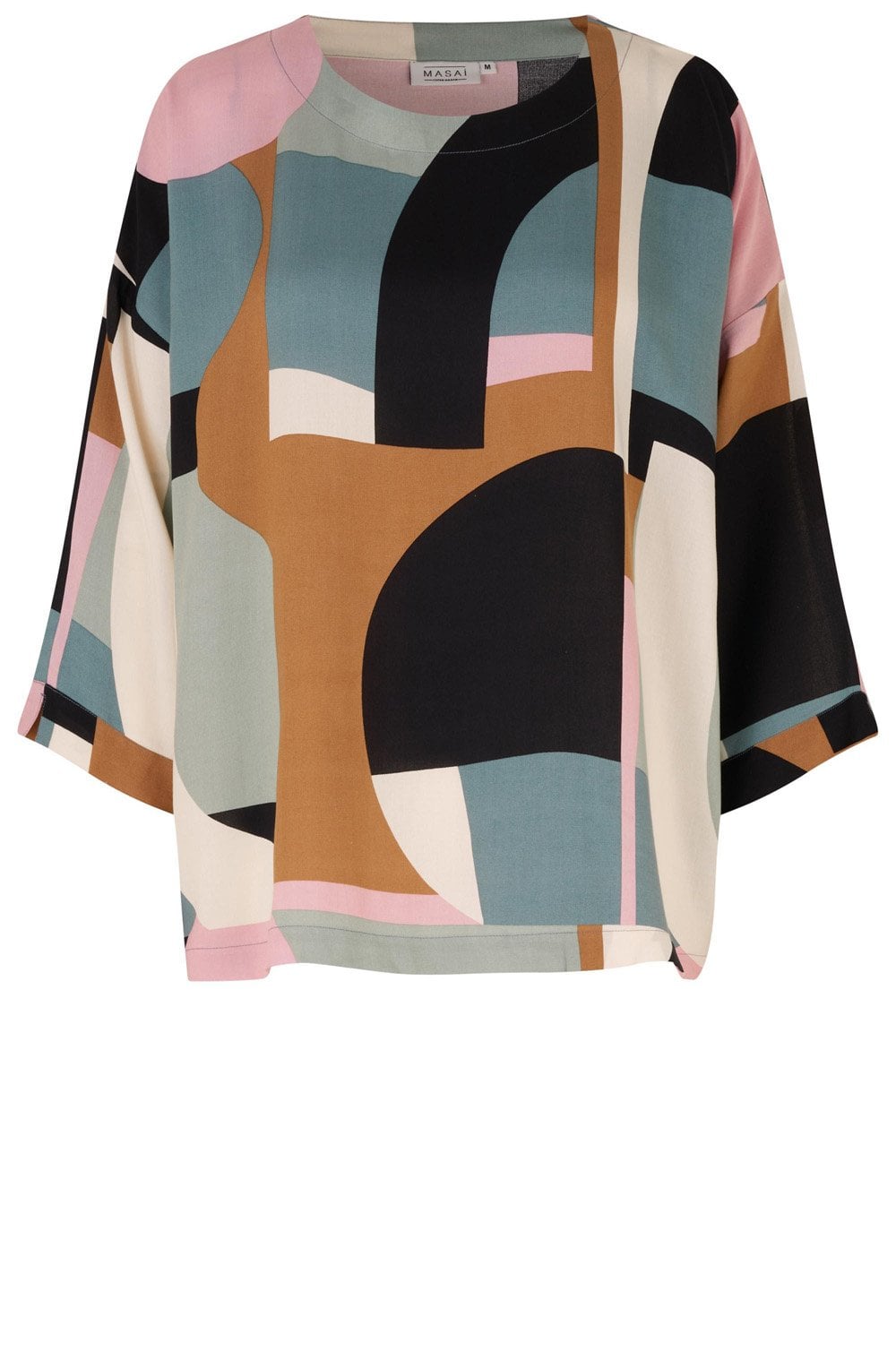 Becca Green Blue Abstract Blouse