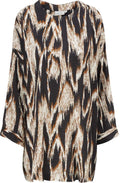 Becca Monks Robe Bark Pattern Oversize Top