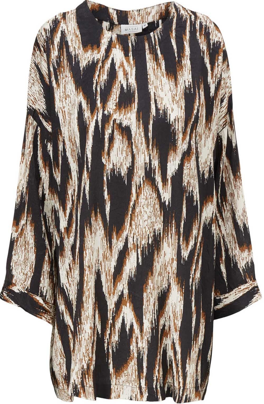 Becca Monks Robe Bark Pattern Oversize Top