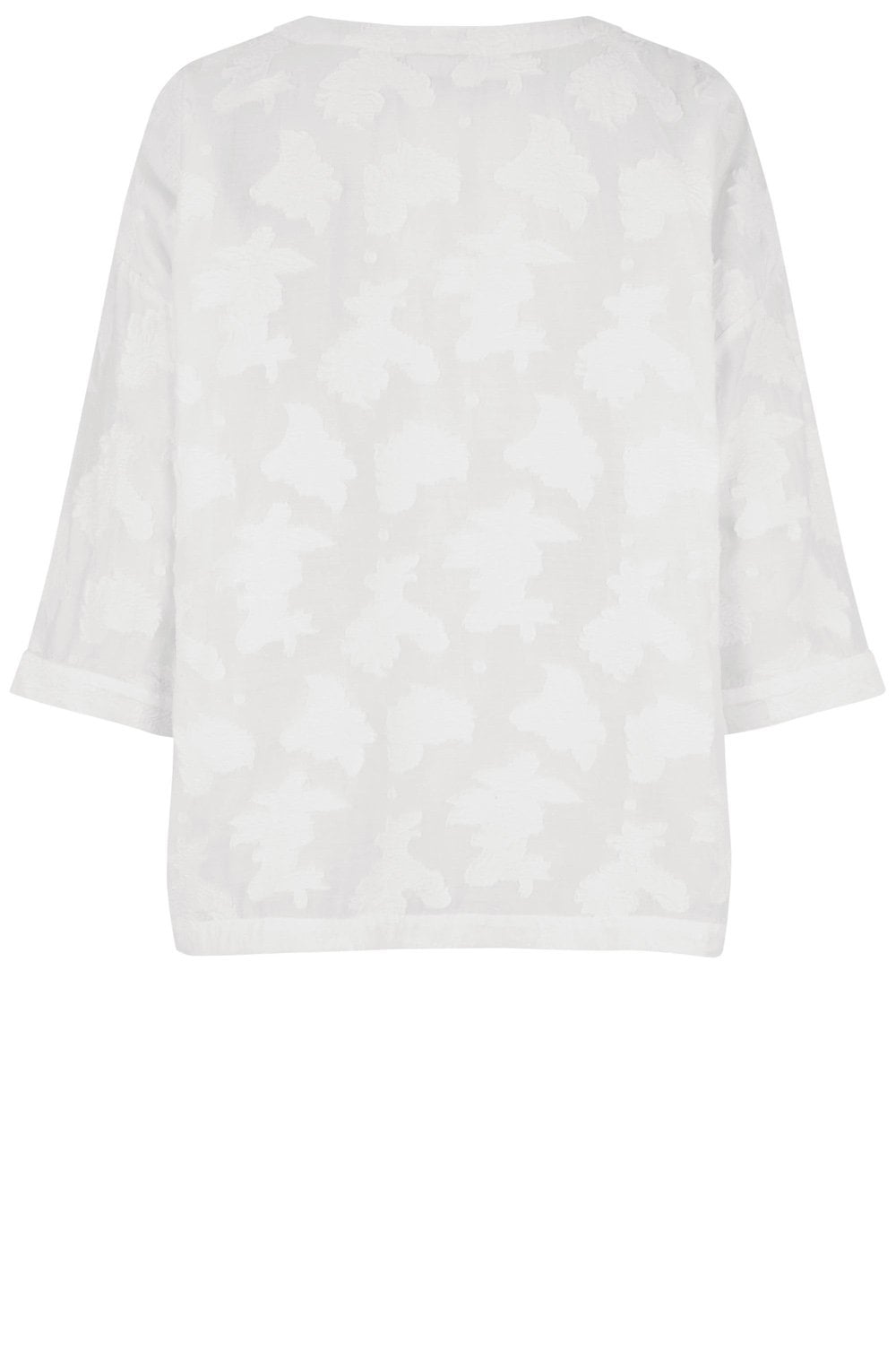 Becca White Textured Blouse