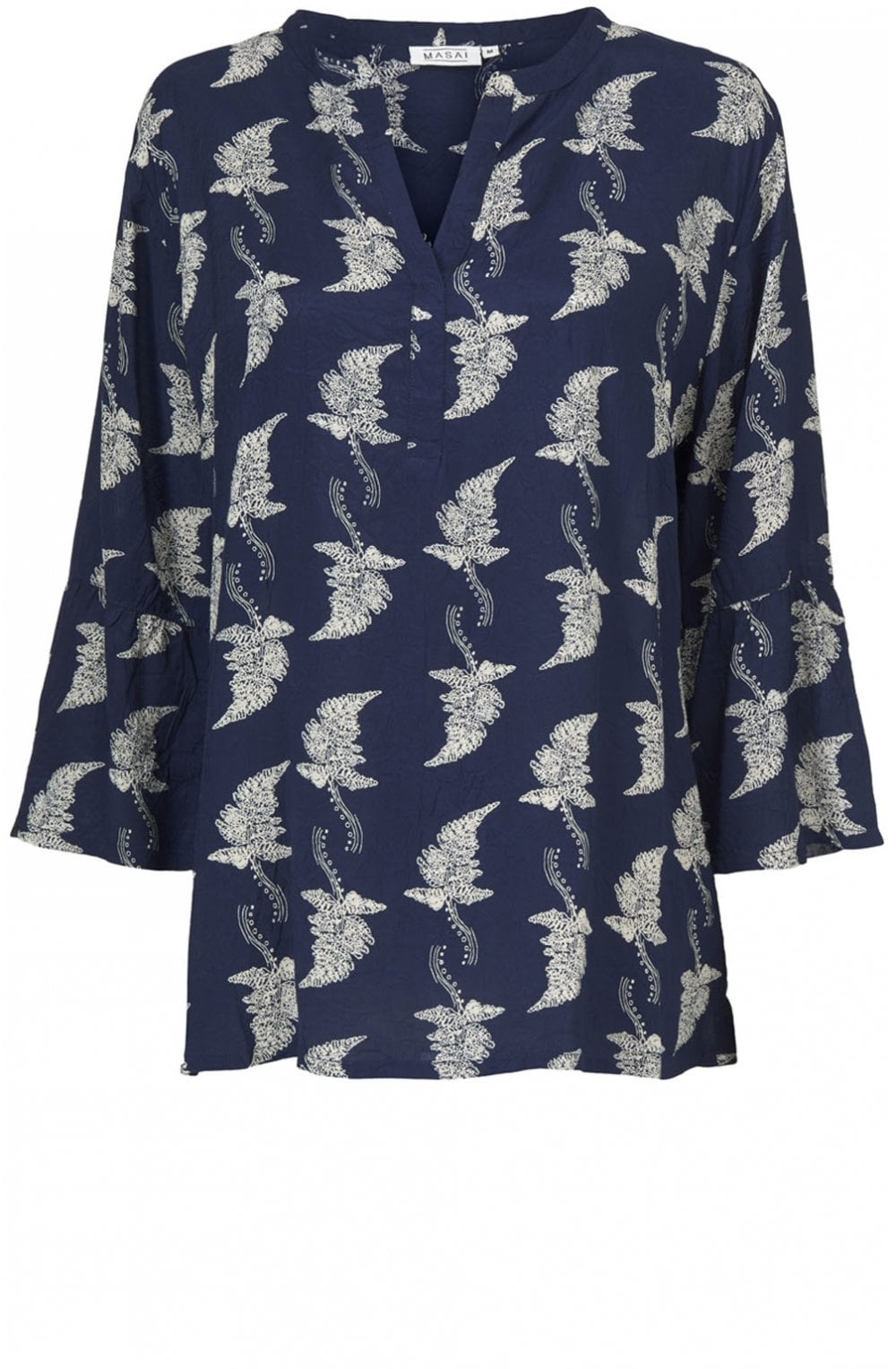 Bell Blue Fern Design Top