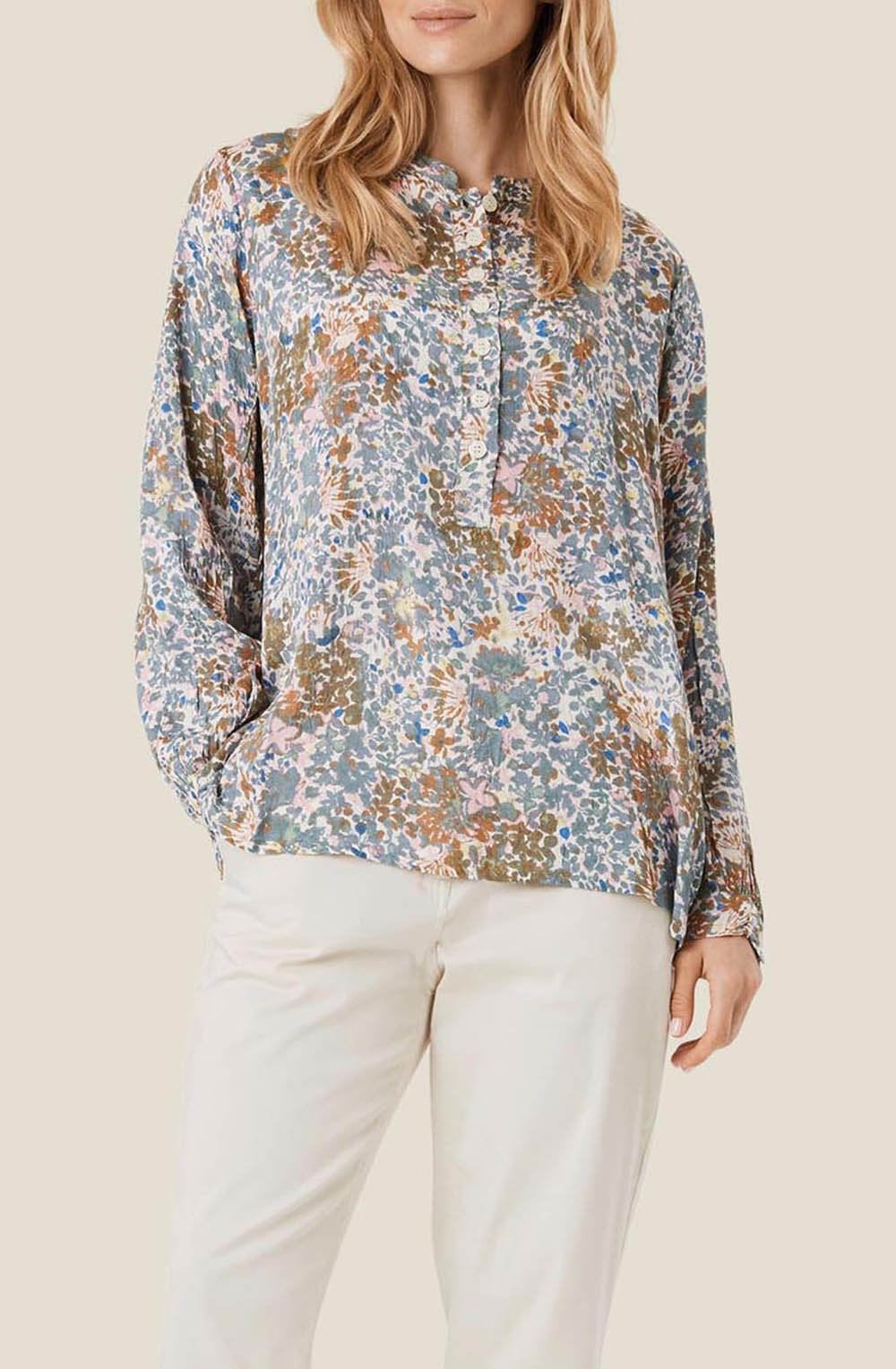 Beneda Jadeite Floral Blouse