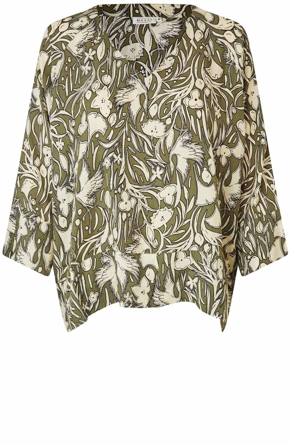 Benika Oversized Nature Print Blouse