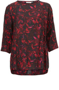 Berla Black & Pink Patterned Top