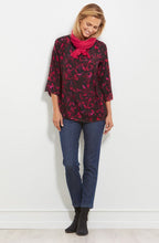 Berla Black & Pink Patterned Top