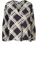 Berla Navy Patterned Top