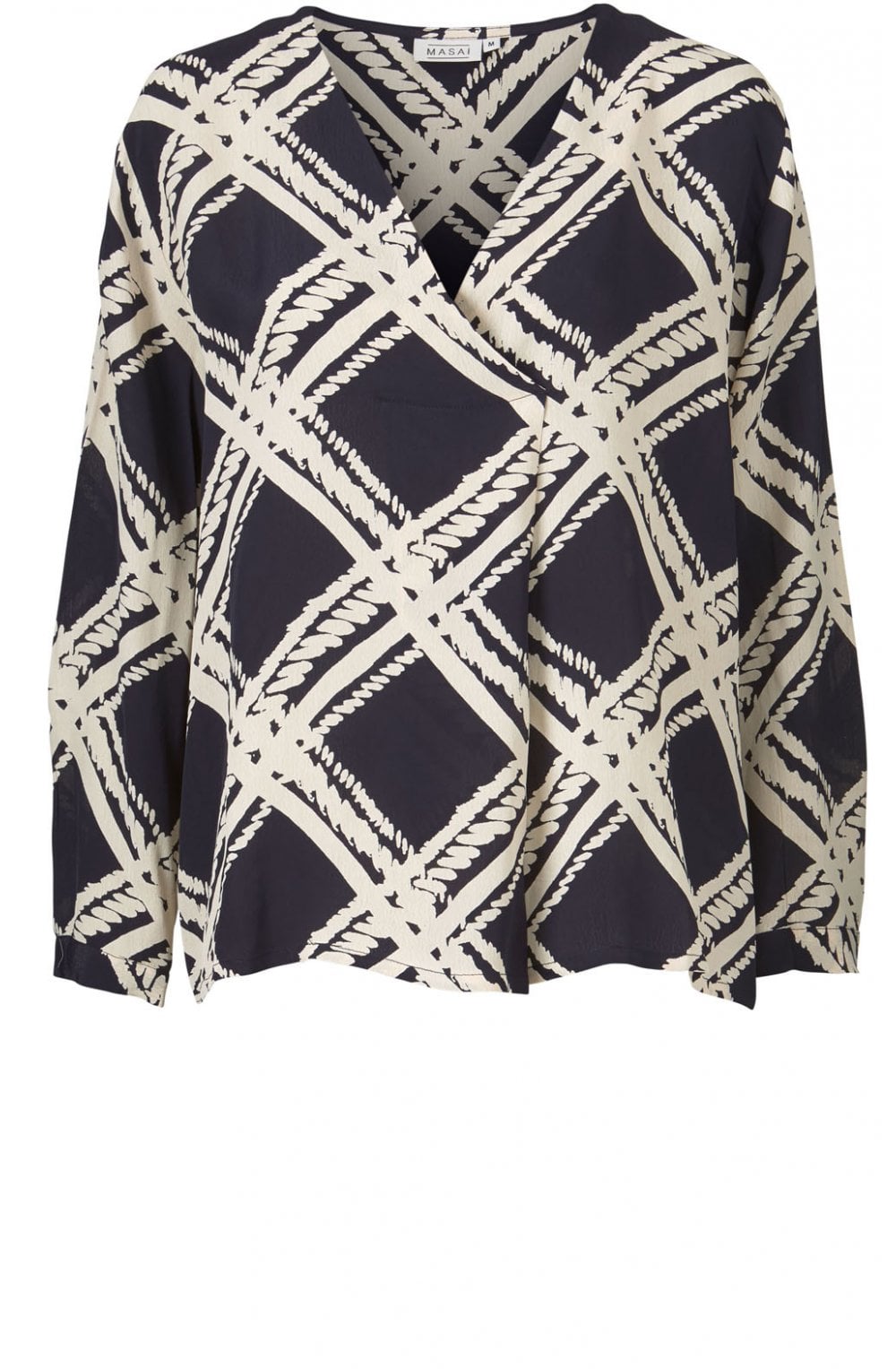 Berla Navy Patterned Top