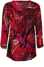 Berta Pink Patterned Top