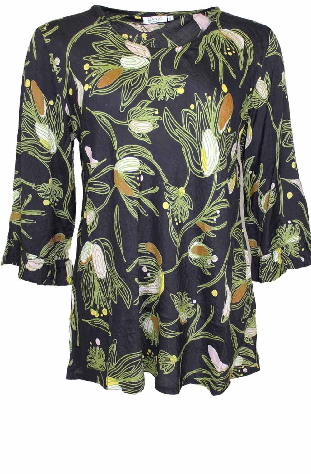 Bet Green Floral Design Top