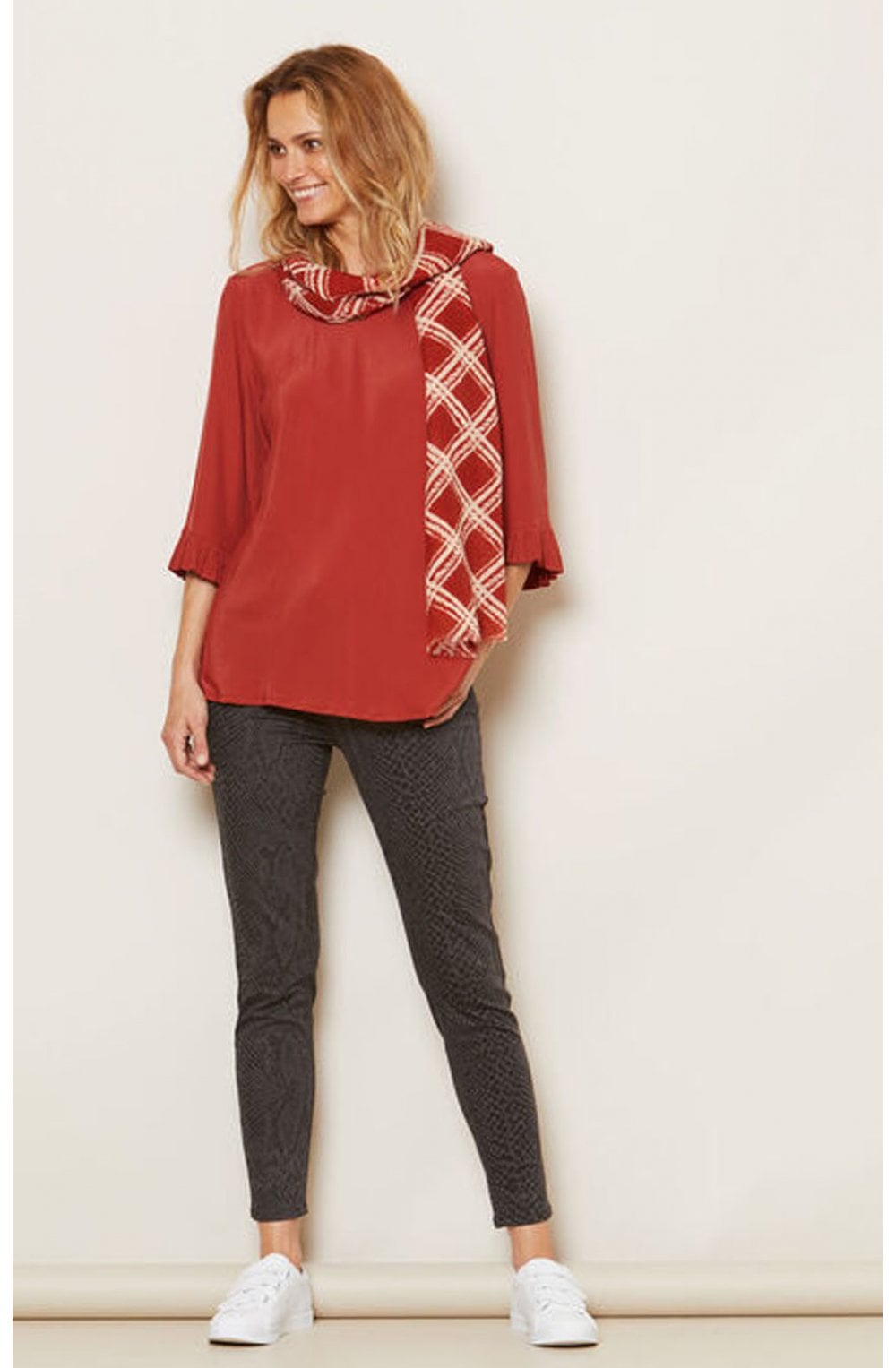 Bet red ochre blouse