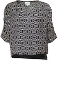 Betsy Diamond Print Top