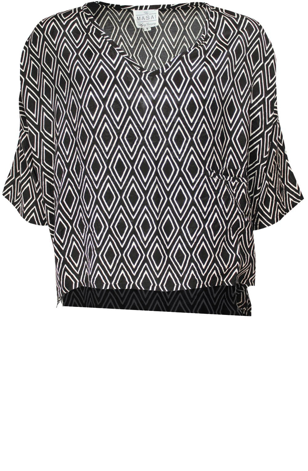 Betsy Diamond Print Top